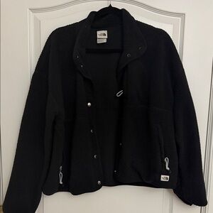 The North Face Black Snap-Up Fleece Jacket